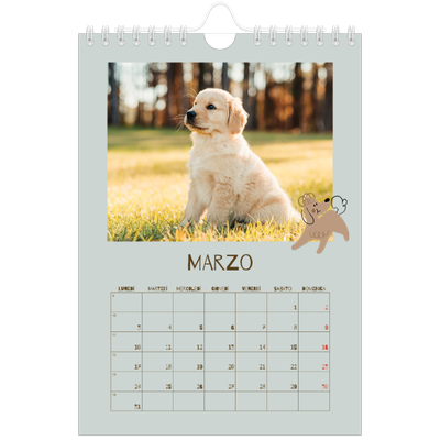 Calendario fotografico A5 — Cucciolo giocherellone [Marzo]