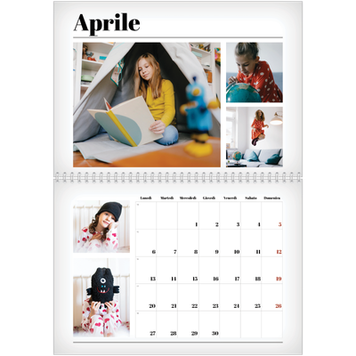 Calendario A4 Doppio — Fresco di stampa [Aprile]
