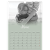 Calendario A3 verticale — Verde nebbioso [Marzo]