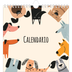 Calendari quadrati — Zampette di cane e scarabocchi [copertina]