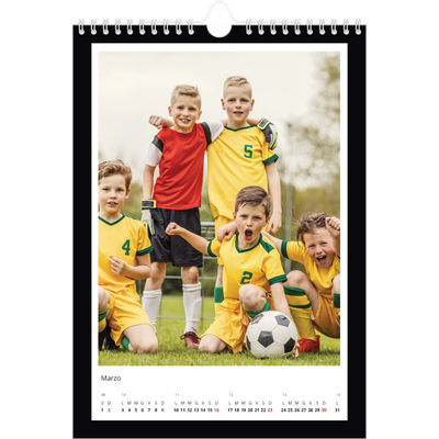 Calendario personalizzato A4 — Cornice monocromatica [Marzo]