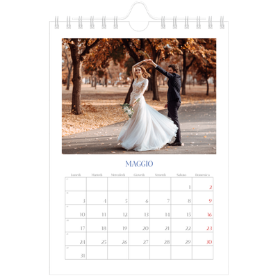 Calendario fotografico A5 — Classico cobalto [Maggio]