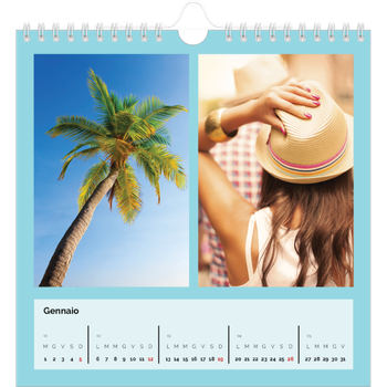 Calendario Fotografico Quadrato — Luminoso e vivace