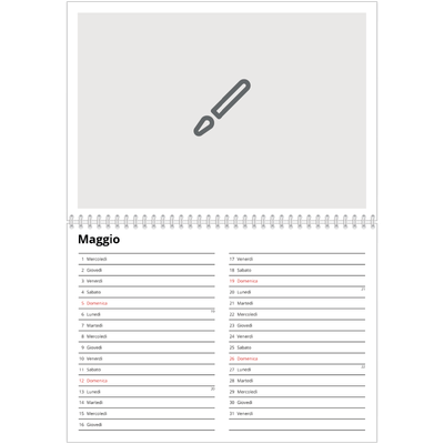 Calendario A4 Doppio — Disegna il tuo prodotto [copertina]