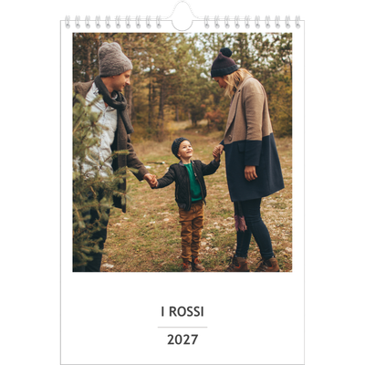 Calendario famiglia A4 verticale — Calendario semplice - Famiglia di 3 [copertina]