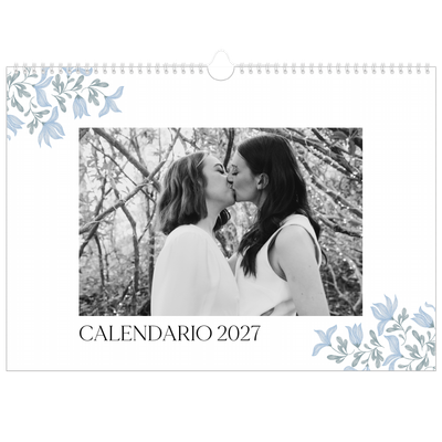 Calendario A3 orizzontale  — Floreale elegante [copertina]