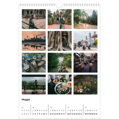 Calendario A3 verticale — Griglia fotografica [copertina]