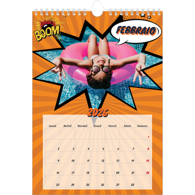 Calendario personalizzato A4 — Fumetti [Febbraio]