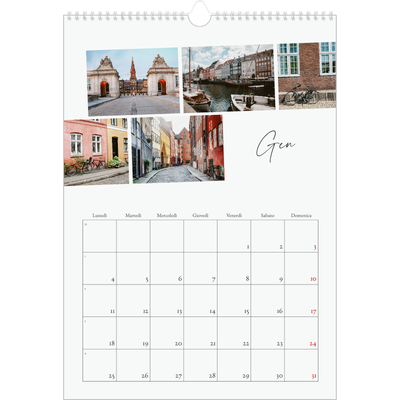 Calendario A3 verticale — Soggiorno in città [Gennaio]
