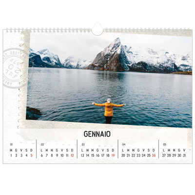 Calendario A3 orizzontale  — Parts unknown [Gennaio]