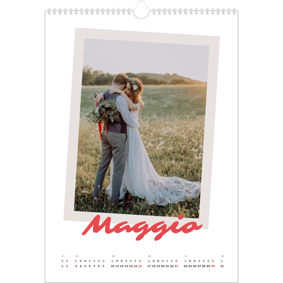 Calendario A3 verticale — Firmato in cremisi [Maggio]