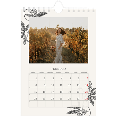 Calendario fotografico A5 — Inchiostro e edera [Febbraio]