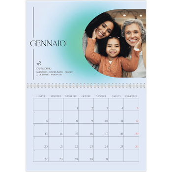 Calendario A4 Doppio — Sfumature astrologiche