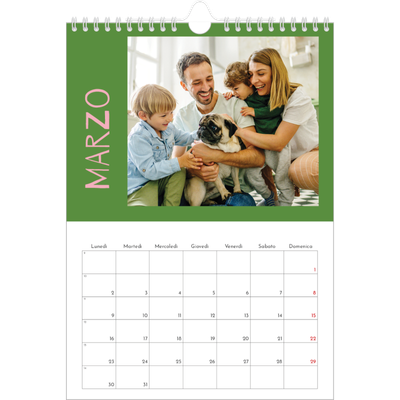 Calendario personalizzato A4 — Divertente colorato [Marzo]
