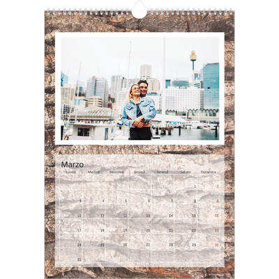 Calendario A3 verticale — Corteccia d'albero [Marzo]