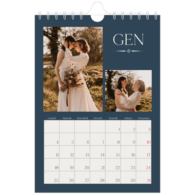 Calendario fotografico A5 — Ardesia e grazie [Gennaio]