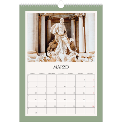 Calendario A3 verticale — Colori classici [Marzo]