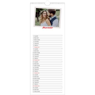 Calendario da cucina  — Firmato in cremisi [Marzo]