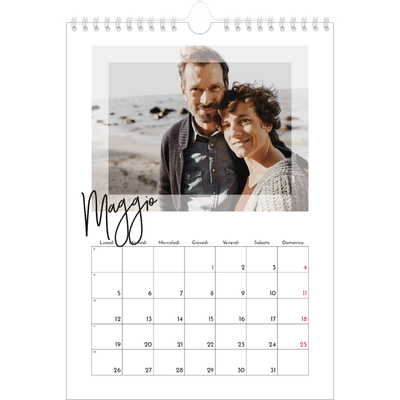 Calendario personalizzato A4 — Cornice trasparente [copertina]