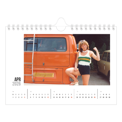 Calendario fotografico A5 — Testo abbreviato [Aprile]