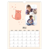 Calendario A3 verticale — Zampette di gatto e scarabocchi [Aprile]