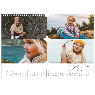 Calendario A3 orizzontale  — Istantanee e scrittura [Marzo]