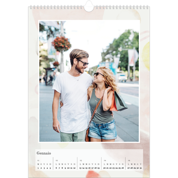 Calendario personalizzato A3 — Punti ad acquerello
