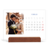 Calendario con supporto in legno orizzontale  — Classico cobalto [Febbraio]