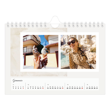 Calendario Fotografico A5 Orizzontale — Toni spenti