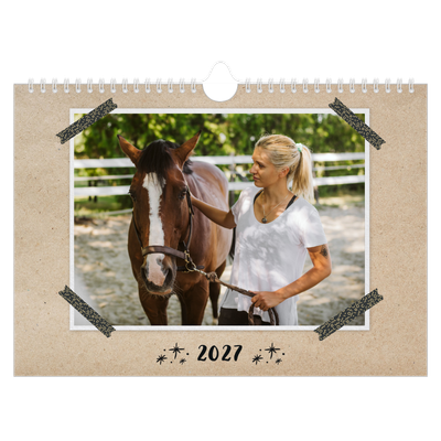 Calendario fotografico A4 — Nastro adesivo artigianale [copertina]