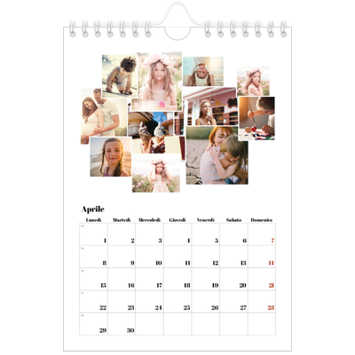 Calendario fotografico A5 — Forme di collage [Aprile]