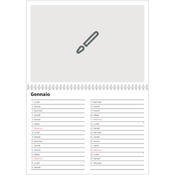 Calendario A4 Doppio — Disegna il tuo prodotto