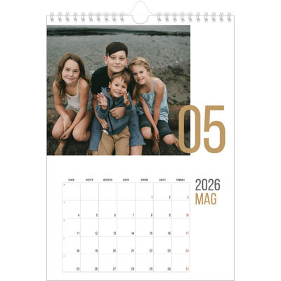 Calendario personalizzato A4 — Mesi numerati [copertina]