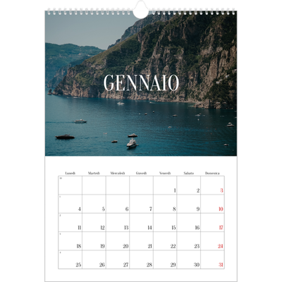 Calendario A3 verticale — Fuga infinita [Gennaio]