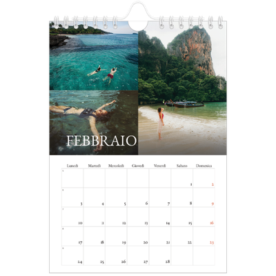 Calendario fotografico A5 — Graziato semplice [Febbraio]