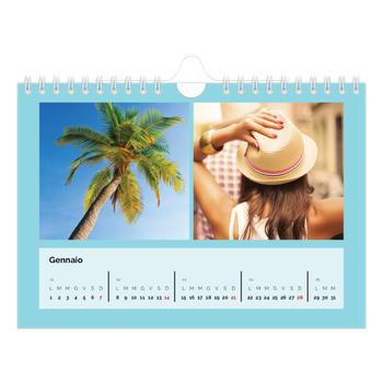 Calendario Fotografico A5 Orizzontale — Luminoso e vivace