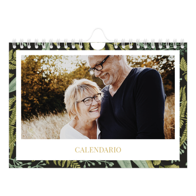 Calendario fotografico A5 — Carta da parati floreale [copertina]