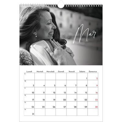 Calendario A3 verticale — Scrittura elegante [Marzo]
