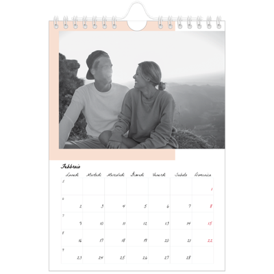 Calendario fotografico A5 — Schermate a colori [Febbraio]