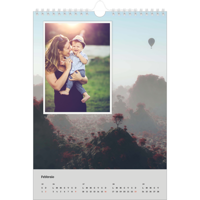 Calendario personalizzato A4 — Quattro stagioni [Febbraio]