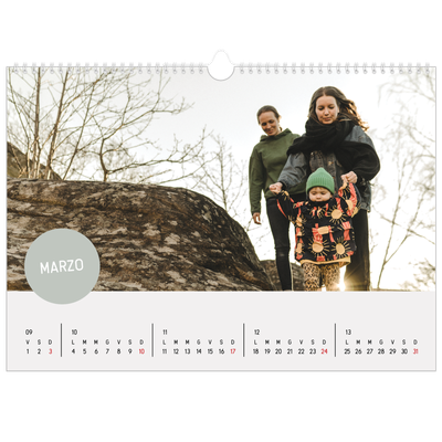 Calendario A3 orizzontale  — Adesivo fotografico [Marzo]
