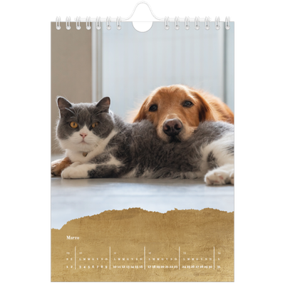 Calendario fotografico A5 — Classic Gold [Marzo]