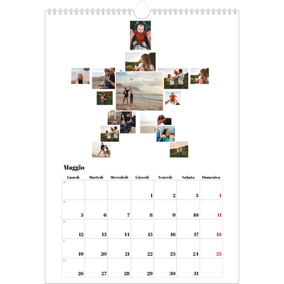 Calendario A3 verticale — Forme di collage [copertina]