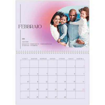 Calendario A4 Doppio — Sfumature astrologiche [Febbraio]