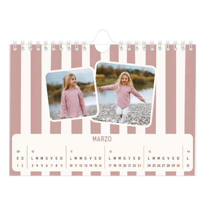 Calendario fotografico A5 — Fantasia rétro [Marzo]