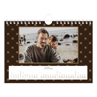 Calendario fotografico A5 — Monocromatico vintage [Febbraio]