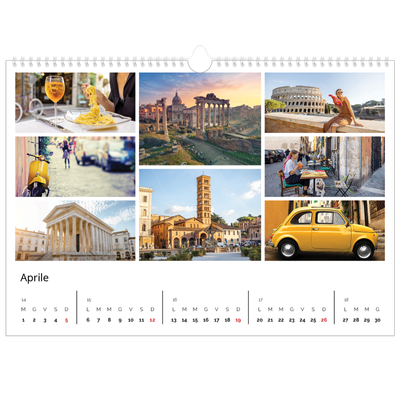 Calendario A3 orizzontale  — Struttura [Aprile]