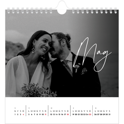 Calendari quadrati — Scrittura elegante [copertina]