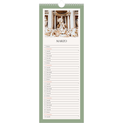 Calendario da cucina  — Colori classici [Marzo]
