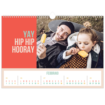 Calendario A3 orizzontale  — Luminoso e bello [Febbraio]